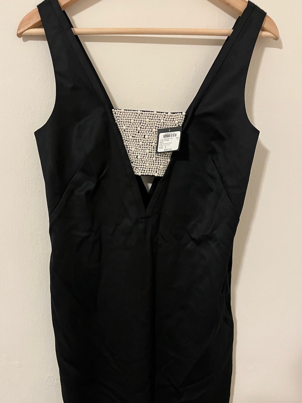 Club Monaco Black Mini Dress with Beaded Accent